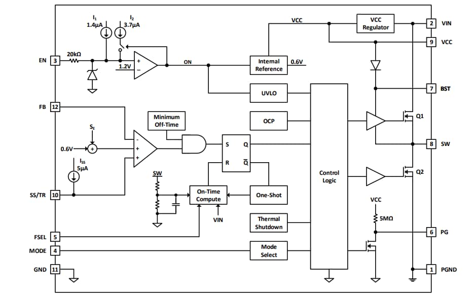 Block Diagram - Diodes Incorporated AP62800 Buck Converter